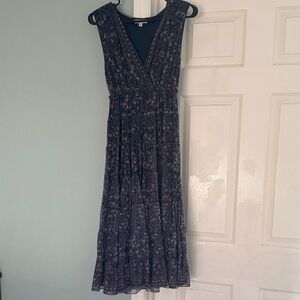 Max Studio Navy Floral Maxi Dress